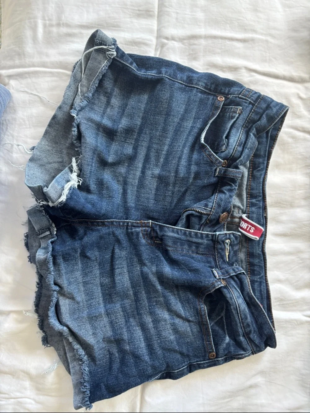refuge Light Wash Distressed Denim Shorts - Picture 5 of 7